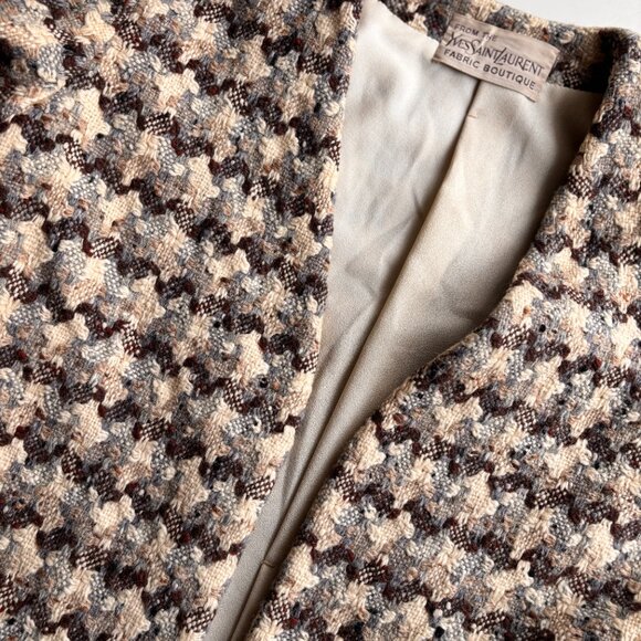 YVES SAINT LAURENT Vintage YSL ONE OF A KIND Tweed Wool Coat - Picture 2 of 16